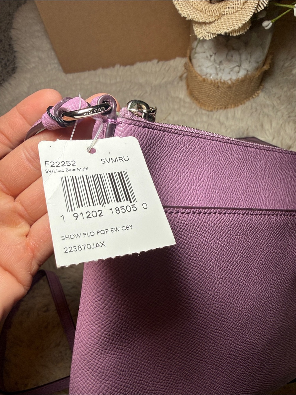 ✨ Coach East/West Pop Pouch in Lilac/Blue Crossbody ✨ - Picture 8 of 14